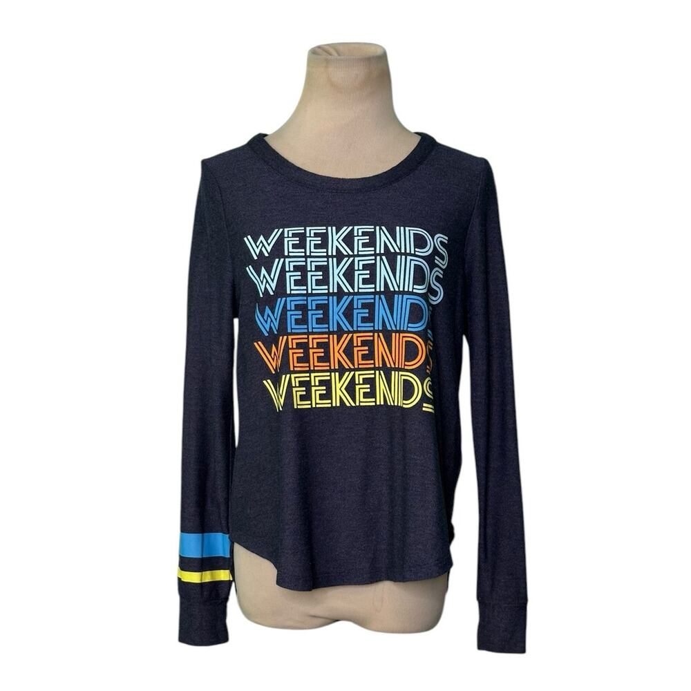 Charsor blue long sleeves Weekend print shirt size Small